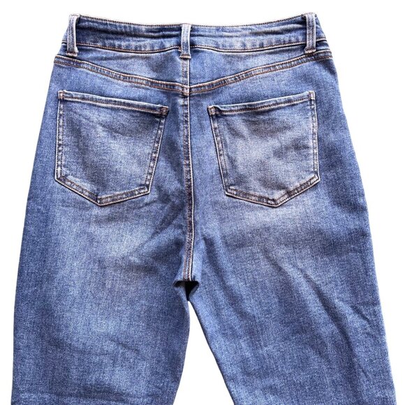 Wax Jean Collection Womens 7 28 Mom Blown Out Knee Ripped High Waist Denim 90250 - Picture 10 of 16